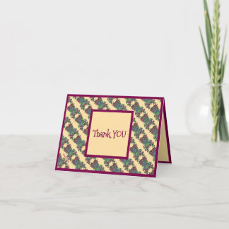 'Medieval Blooms' design Folded Thank You Card Dankeskarte