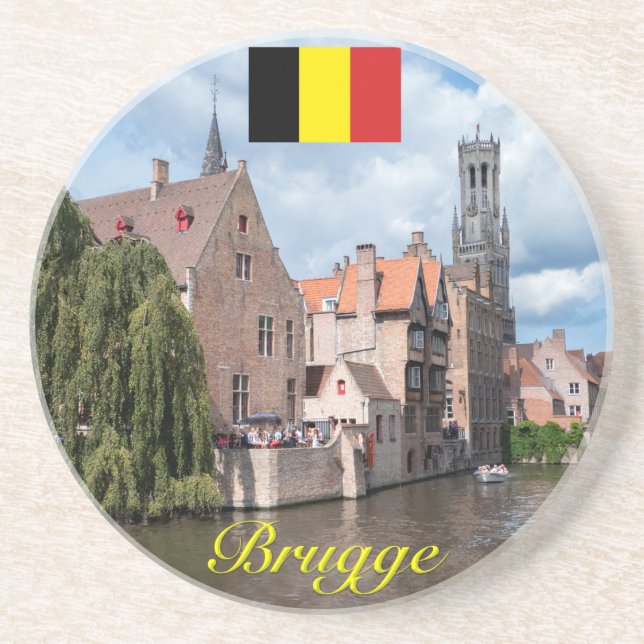 Medieval Brugge - Pro Foto Getränkeuntersetzer (Vorne)