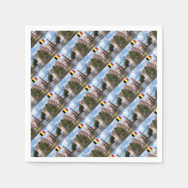 Medieval Brugge - Pro Foto Serviette (Vorderseite)