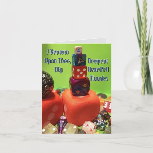 Medieval Dice Dankeschön-Karte Dankeskarte (Vorderseite)