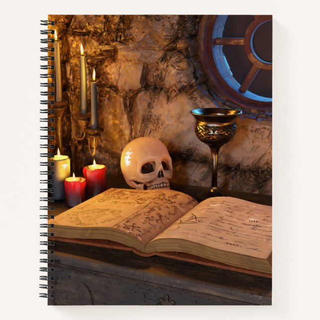 Medieval Fantasy Wizard's Study Notizbuch (Vorderseite)