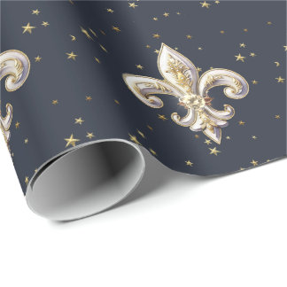 Medieval Fleur-de-Lis Wrapping Paper Geschenkpapier