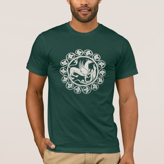 Medieval Griffin Combat Medallion T-Shirt (Vorderseite)