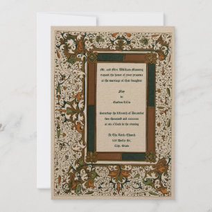 Médiéval Illuminé mariage Invitations Modèle