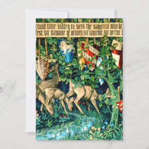 Medieval King Arthur William Morris Einladung