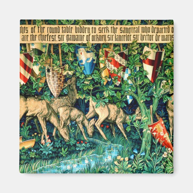 Medieval King Arthur William Morris Magnet (Vorne)