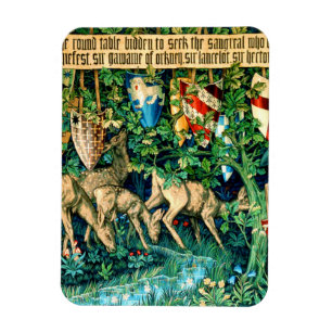 Medieval King Arthur William Morris Magnet