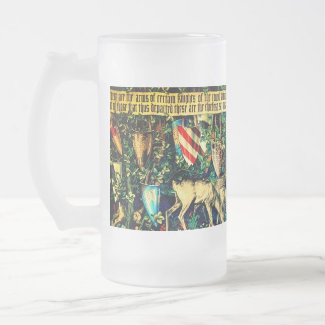 Medieval King Arthur William Morris Mattglas Bierglas (Links)
