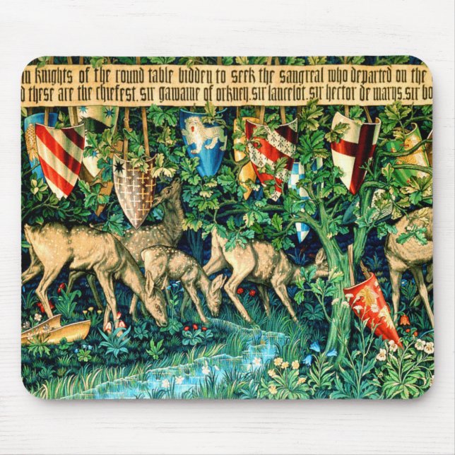 Medieval King Arthur William Morris Mousepad (Vorne)