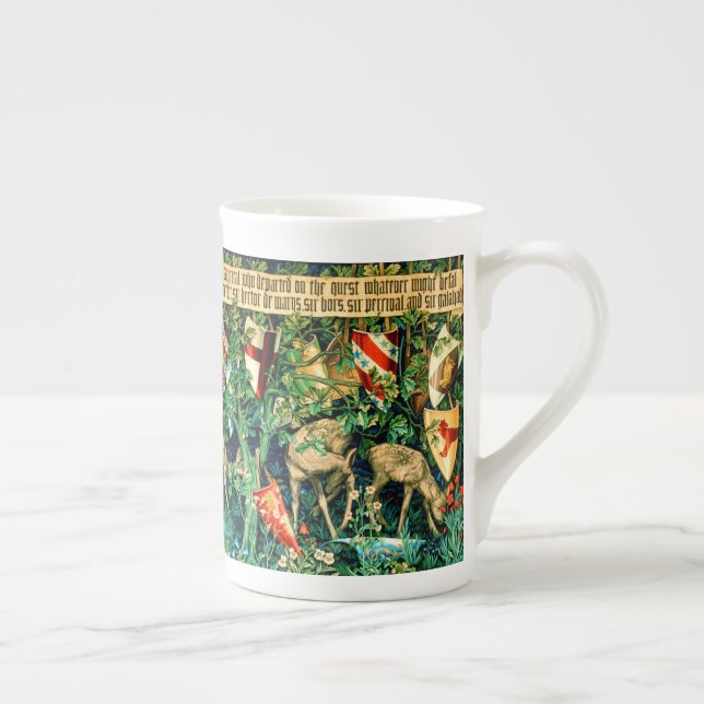 Medieval King Arthur William Morris Prozellantasse (Rechts)