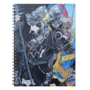 Medieval Knights Jousting Horses Art Notizblock