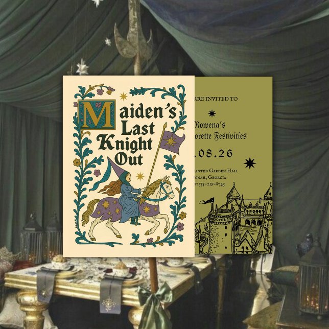 Medieval “Last Knight Out” Bachelorette Invitation Einladung (Von Creator hochgeladen)