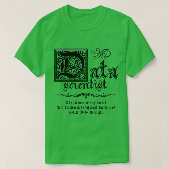 Medieval Master Data Scientist T-Shirt (Design vorne)