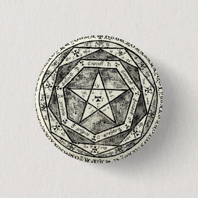 Medieval pentagram button (Vorderseite)