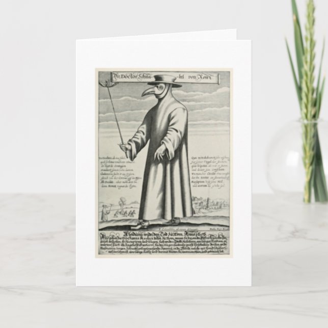 Medieval Plague Doctor Karte (Vorderseite)