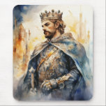 Medieval Prince Mousepad<br><div class="desc">A Watercolour portrait of a Medieval prince</div>