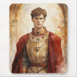 Medieval Prince Mousepad<br><div class="desc">A Watercolour portrait of a Medieval prince</div>