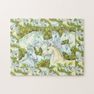 MEDIEVAL UNICORN HERDE, PFERDE, STALLION Fantasy