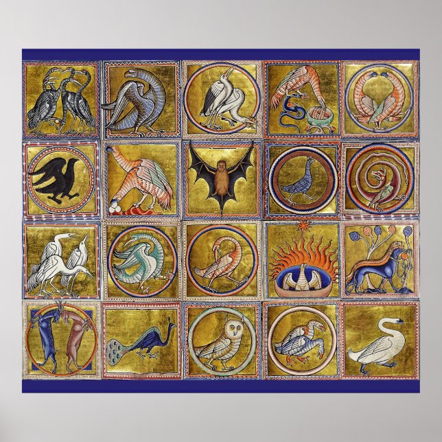 MEDIEVENT BESTIARY, FANTASTISCHE TIERE, GOLD ROT B POSTER (Vorne)