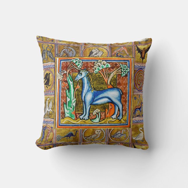 MEDIEVENT BESTIARY, UNICORN,FANTASTISCHE TIERE KISSEN (Vorderseite)