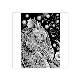 MEDIEVENT DRAGON FANTASY RUBBER BRIEFMARKE GUMMISTEMPEL