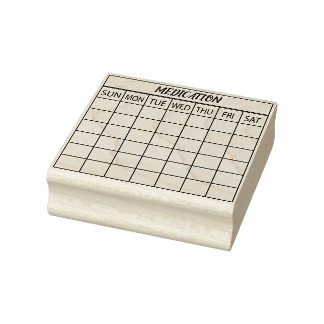 Medikation im Bullet Journal Gummistempel (Stempel)