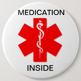 Medikation innerhalb des medizinischen wachsamen button