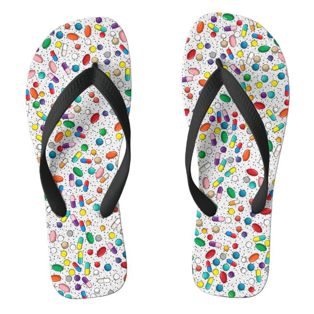 Medikation Nurse Pharmacy Doctor Pill Design Flip Flops (Fußbett)