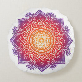 Medikationskissen warm Farbe Mandala Rundes Kissen