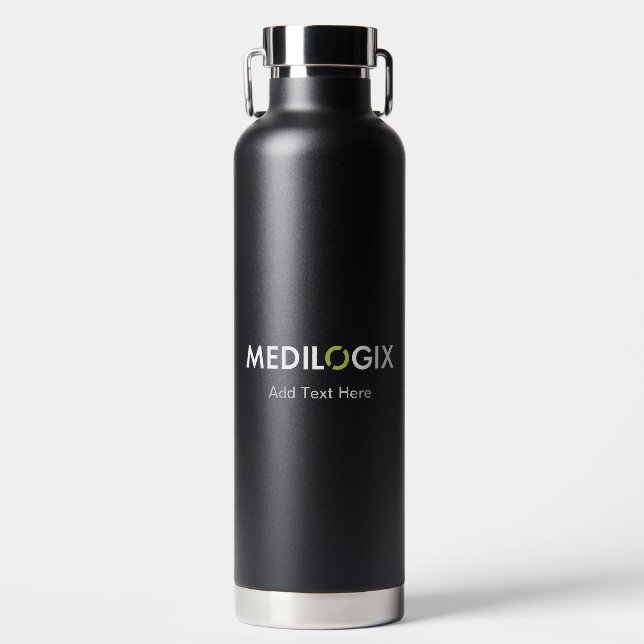 MEDILOGIX 32 oz Bouteille d'eau Texte (Avant)