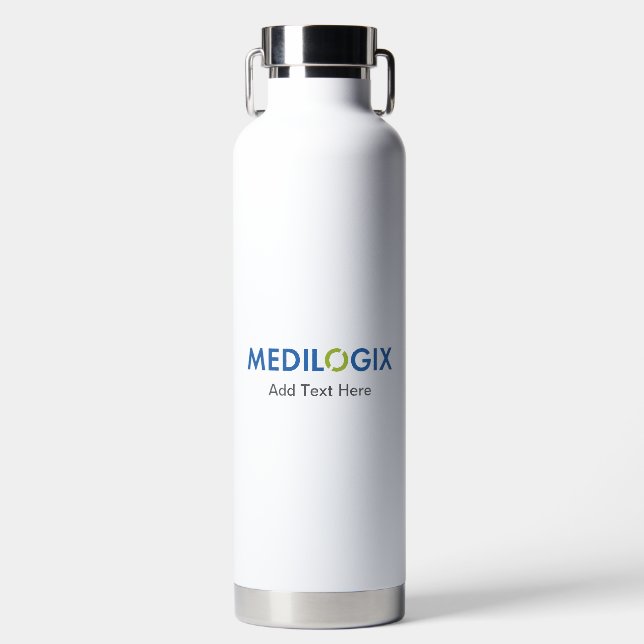 MEDILOGIX 32 oz Bouteille d'eau Texte (Avant)