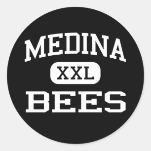 Medina - Bienen - Highschool Medinas - Medina Ohio Runder Aufkleber