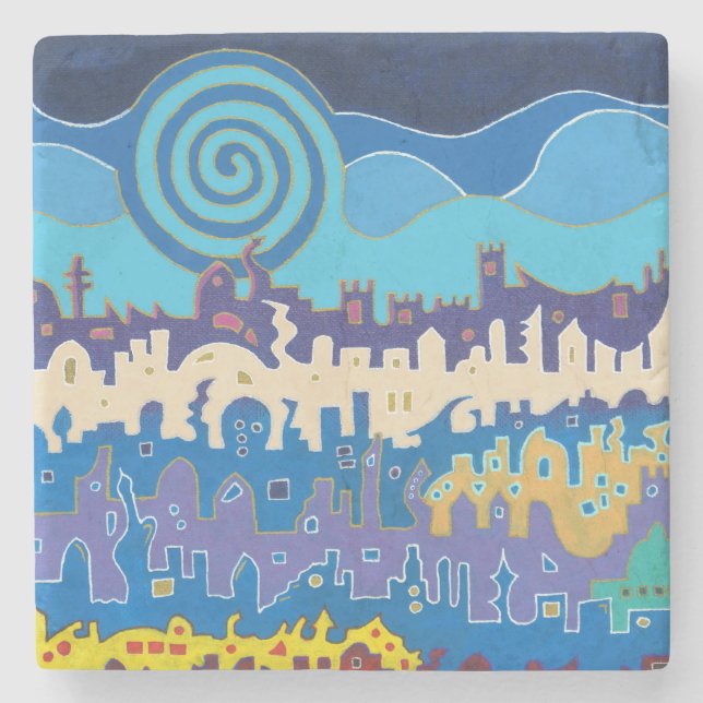 Medina of Fès - Untersetzer aus Marmor (Vorderseite)