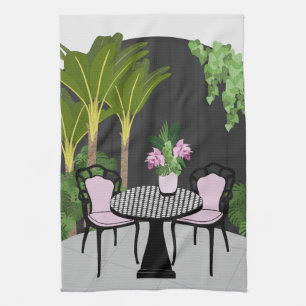 Medinilla Garden Courtyard Geschirrtuch