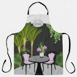 Medinilla Garden Courtyard Monogram Schürze