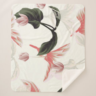 Medinilla Magnifica: Hellgraue Flora. Sherpadecke