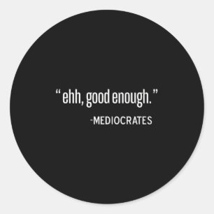Mediocrates Funny Philosopher, Philosophieziffer P Runder Aufkleber