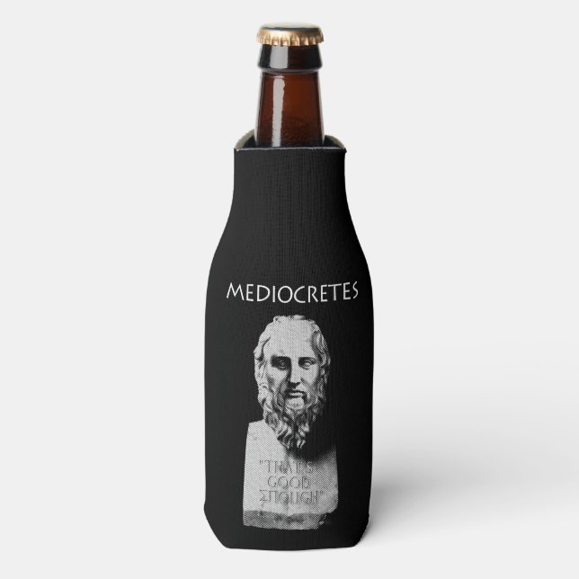 Mediokretes (Philosoph des Mittelalters) Flaschenkühler (Flaschenvorderseite)