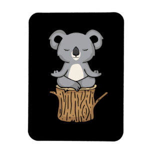 Meditating Koala Lover Women Meditation Gift Yoga Magnet
