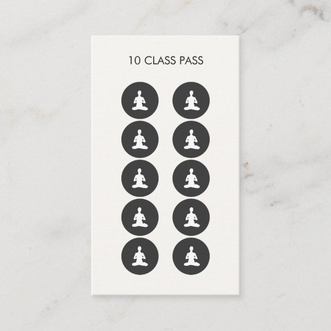 Meditation 10 Klasse-Pass-Karte Treuekarte (Vorderseite)