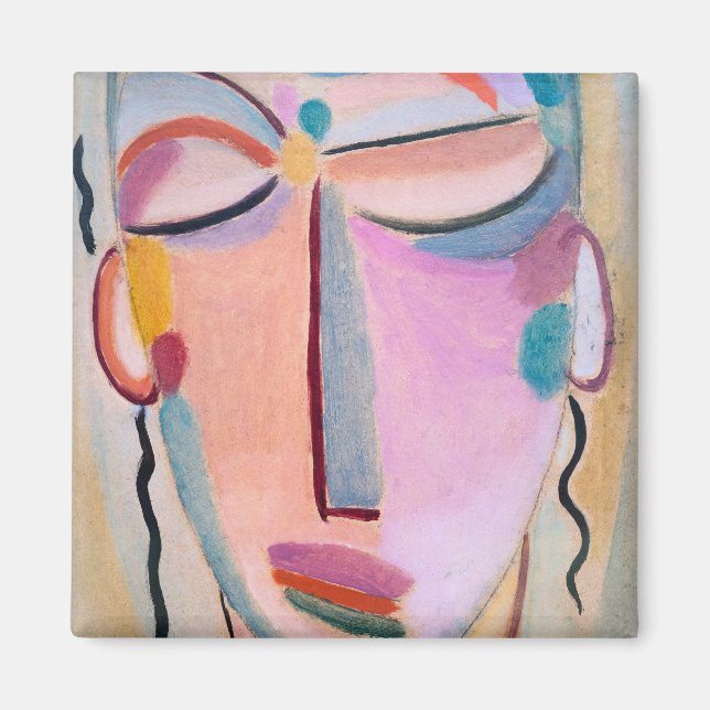 Meditation Alexej von Jawlensky Figurative Art Magnet (Vorne)