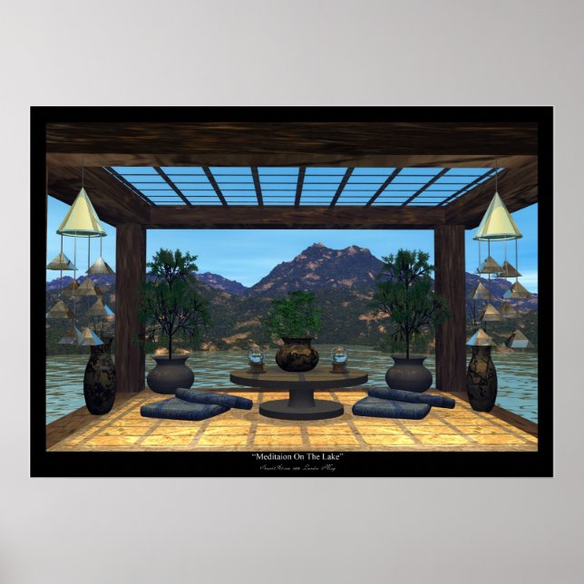 Meditation am See Poster (Vorne)