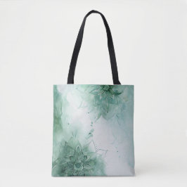 Meditation and relax - calming Green Mandala  Tasche