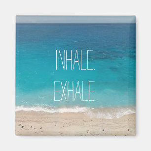 Meditation Atemzug Schöner Strand Frühling 2020 Magnet