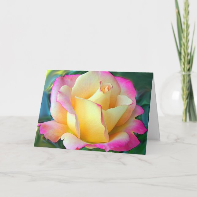 Meditation auf Rose Karte (Vorderseite)