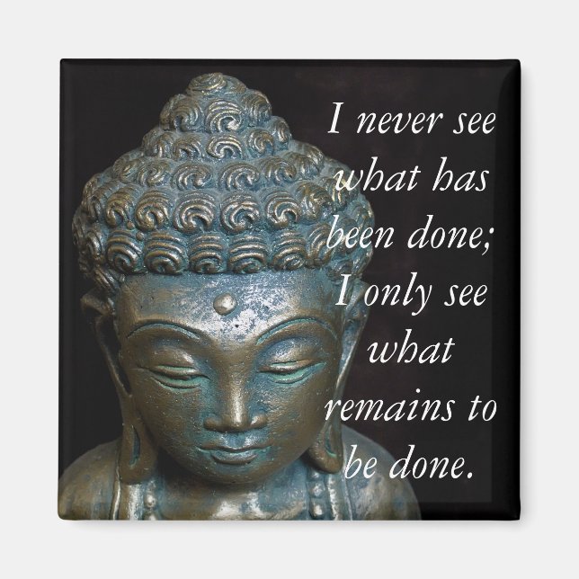 Meditation Buddha Zitat. Magnet (Vorne)
