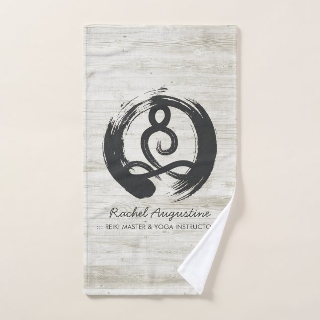 Méditation de l'instructeur de yoga Pose Symbole Z (Serviette à main)
