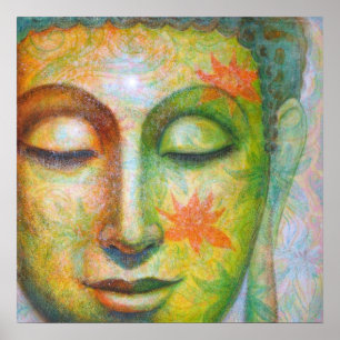 Méditation de Lotus Bouddha affiche d'art spiritue