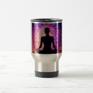 Meditation der Silhouette Tumbler - Spirituell Reisebecher