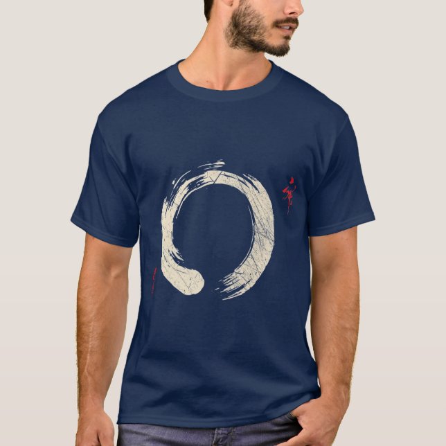 Meditation des Buddhismus Yoga Bonsai Zen Enso Cir T-Shirt (Vorderseite)